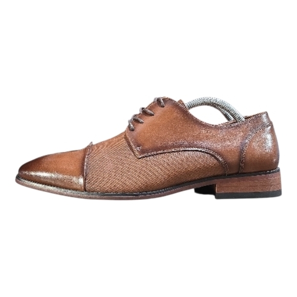 Tommy Hilfiger Shelly Cap Mens Oxford Dress Shoes Size 9.5 Brown Lace-Up  Cap Toe